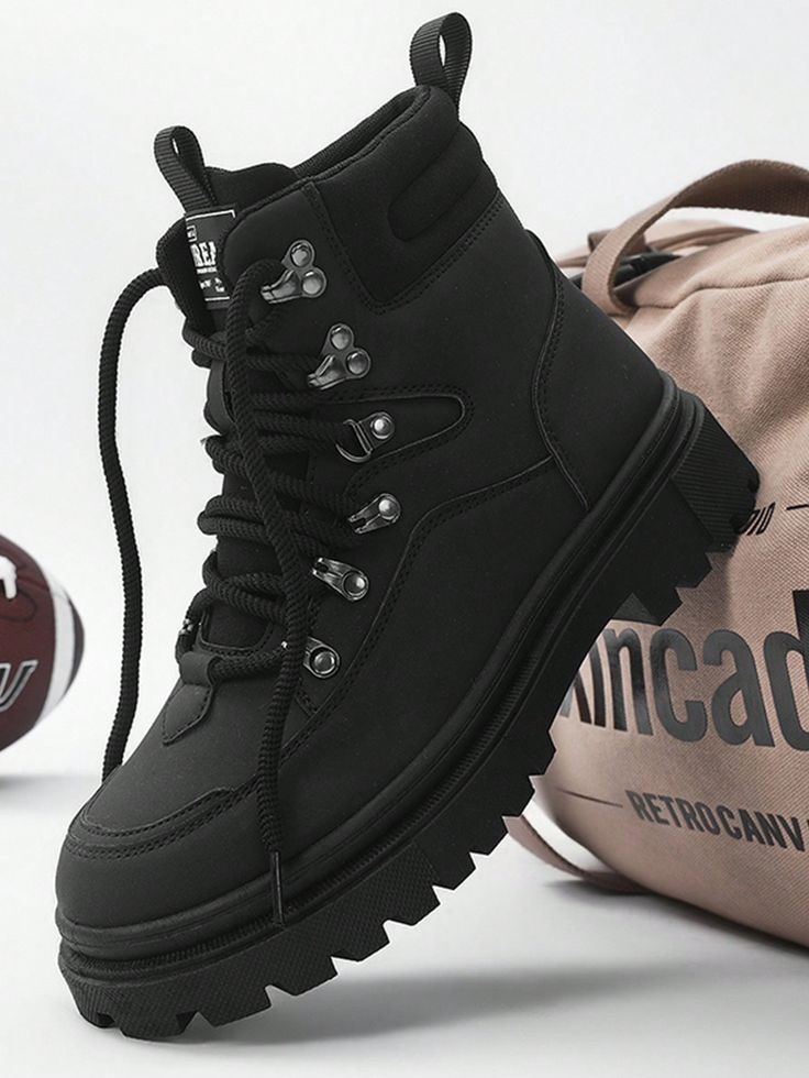 Trailcrest Black High-Top Boots