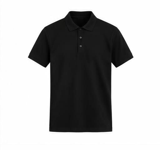 Black polo shirt