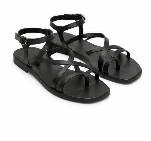 Black strappy sandals