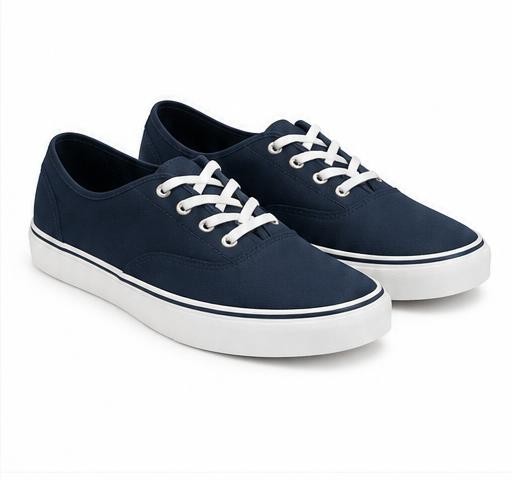 Navy canvas shoes