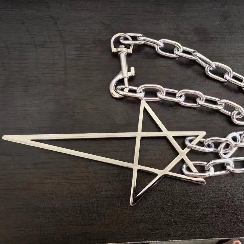Silver Spike Pendant Chain