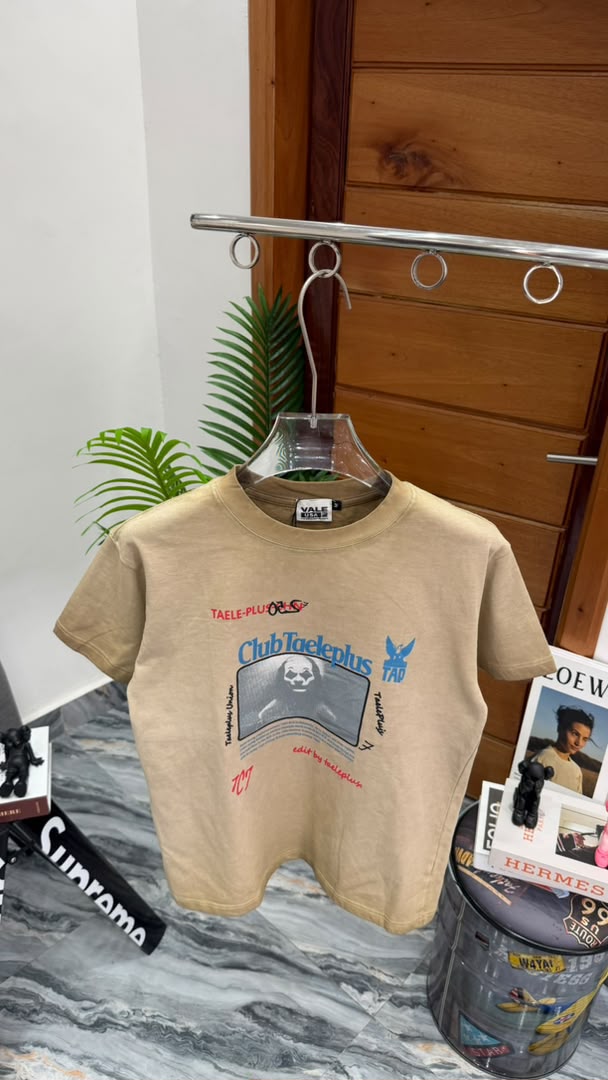 Club Graphic Tee — Beige