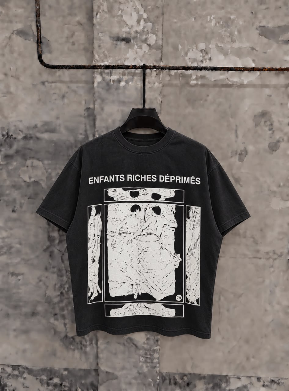 Graphic Print Tee — Black