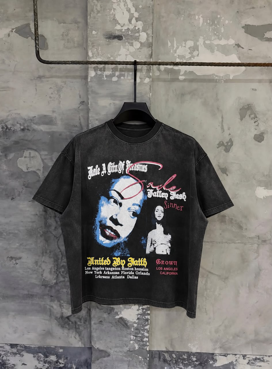 Faces Graphic Tee — Black