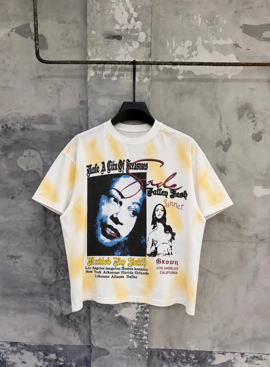 Faces Graphic Tee — White